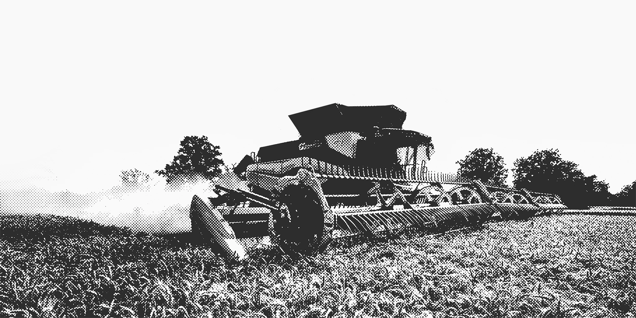 Moissonneuse-batteuse Halftone Photo Effect